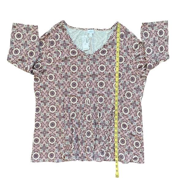 Dressbarn Women's Multicolor Floral Patterned V-Neck Relaxed Fit Top Size 3X NEW - Picture 7 of 10